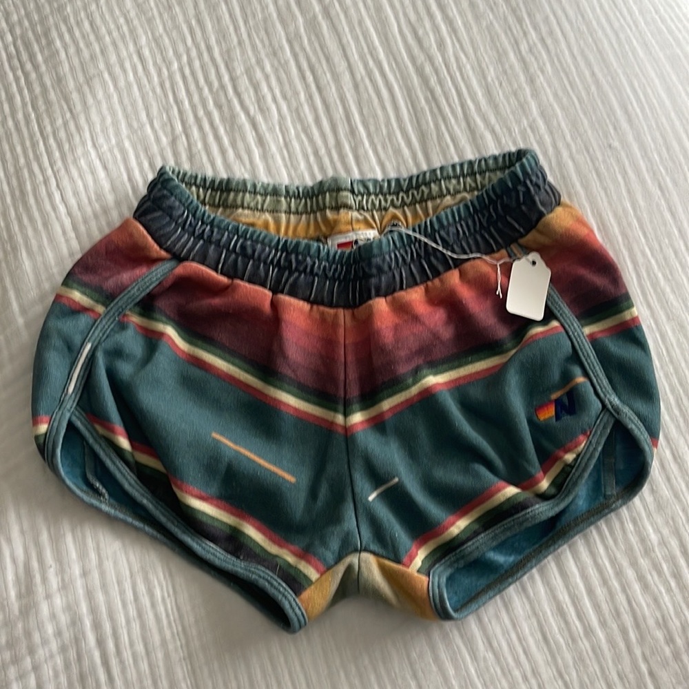 AVIATOR NATION SERAPE JOGGER SHORTS - BLUE, SIZE S NWT